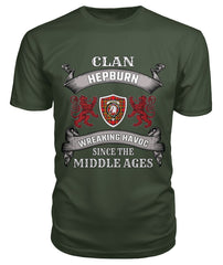 Clan Hepburn Family Tartan 2D T-shirt VI73 Hepburn Tartan Clan Tartan T-Shirt City Green S Hepburn Tartan Clan