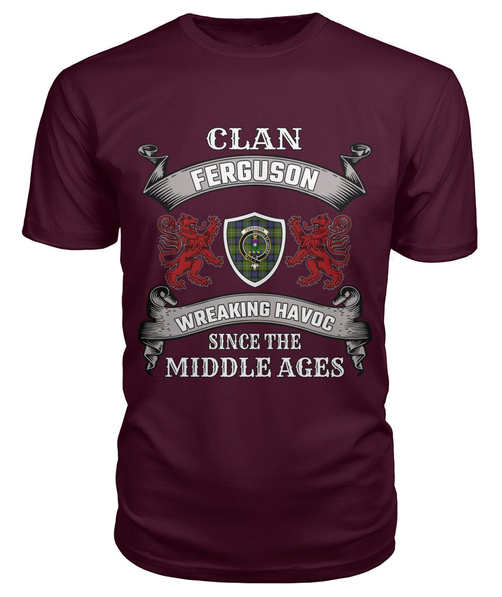 Clan Ferguson Family Tartan 2D T-shirt JS15 Ferguson Tartan Clan Tartan T-Shirt Maroon S Ferguson Tartan Clan
