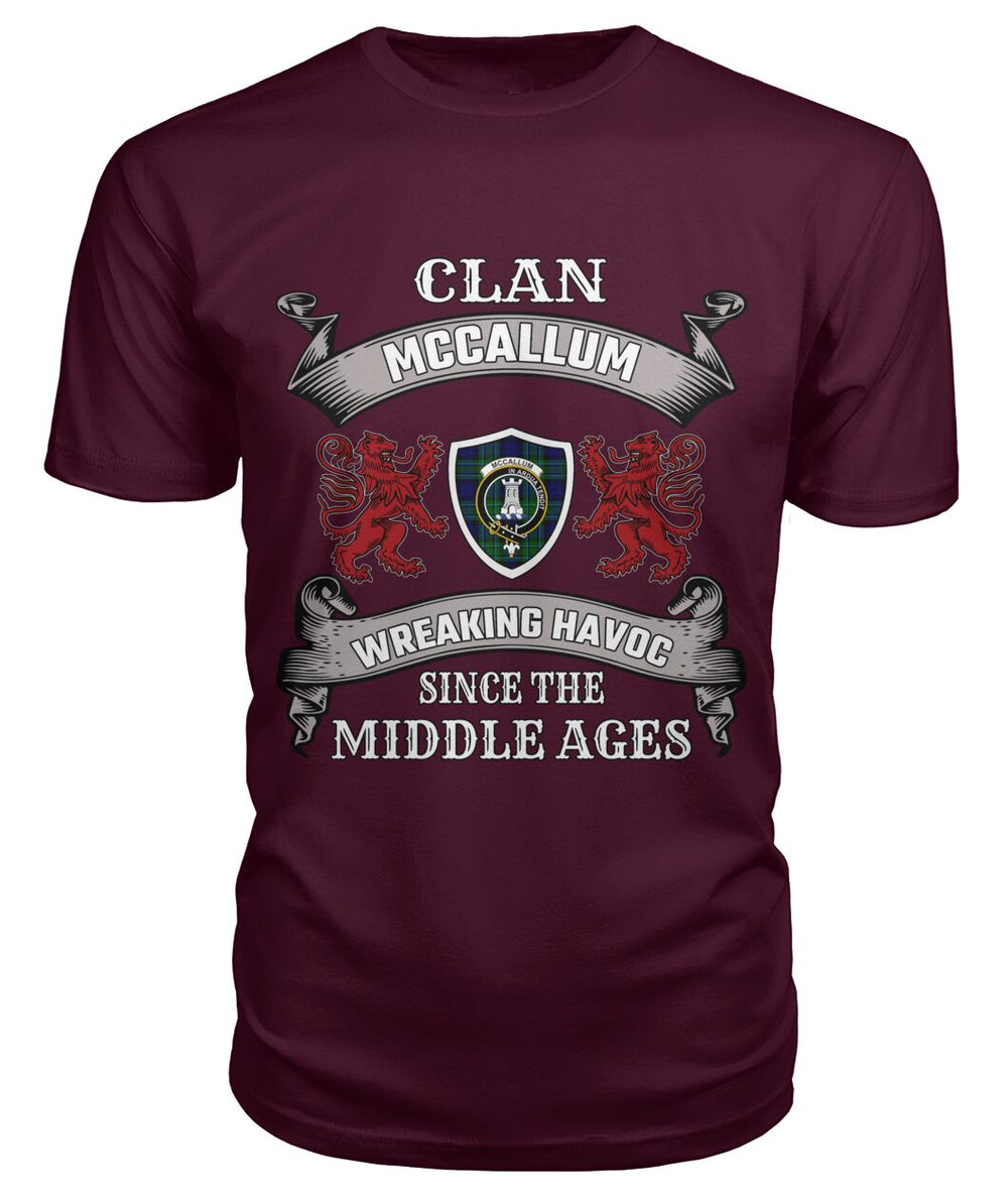 Clan McCallum Tartan 2D T-ShirtGO60 McCallum Tartan 2D T-Shirt Tartan T-Shirt Maroon S McCallum Tartan 2D T-Shirt