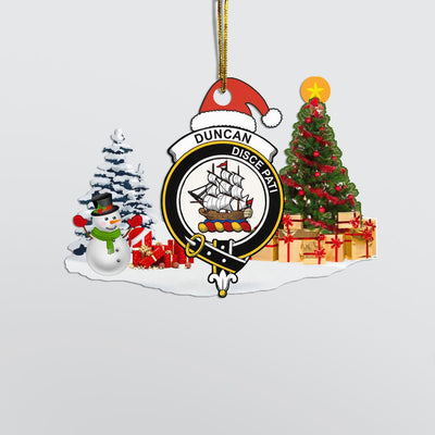Clan Duncan Crest Tartan Acrylic Christmas Ornament