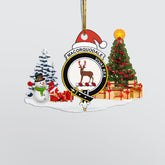 Clan Macorquodale Crest Tartan Acrylic Christmas Ornament WE54 Macorquodale Tartan Tartan Christmas