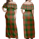 Clan Menzies Green Modern Tartan Hawaii Dress AO19 Clan Menzies Tartan Hawaii Dress