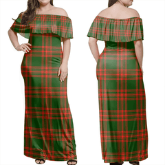 Clan Menzies Green Modern Tartan Hawaii Dress AO19 Clan Menzies Tartan Hawaii Dress