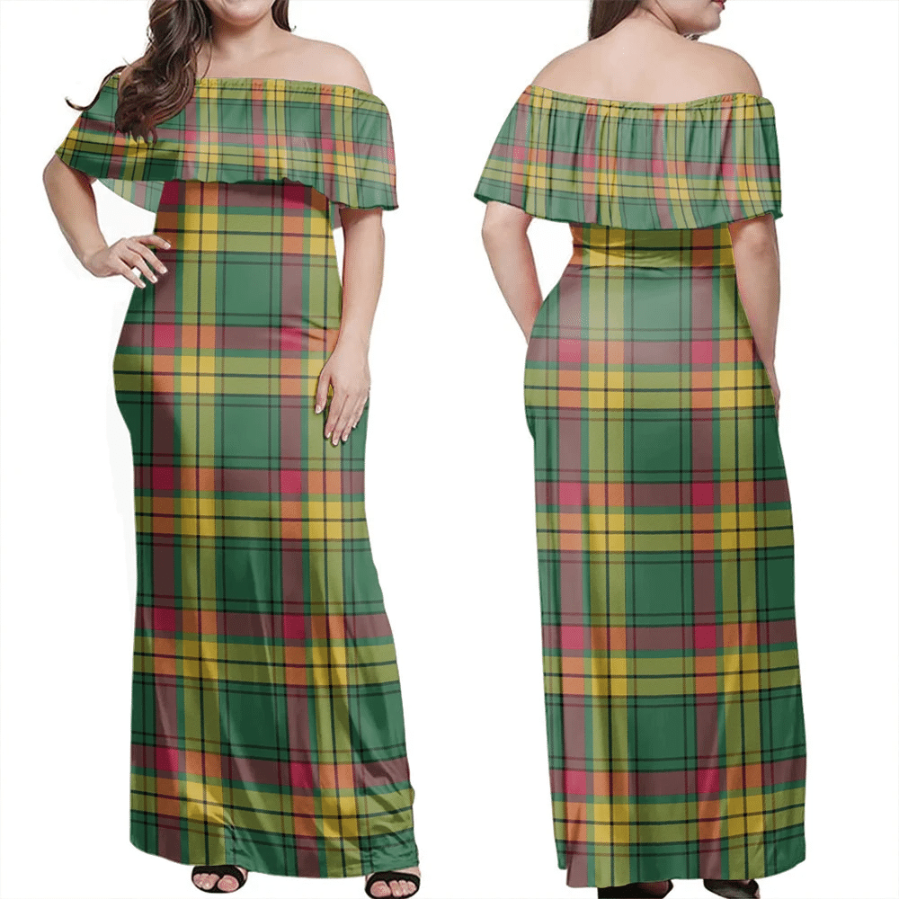 Clan MacMillan Old Ancient Tartan Hawaii Dress LM28 Clan MacMillan Tartan Hawaii Dress