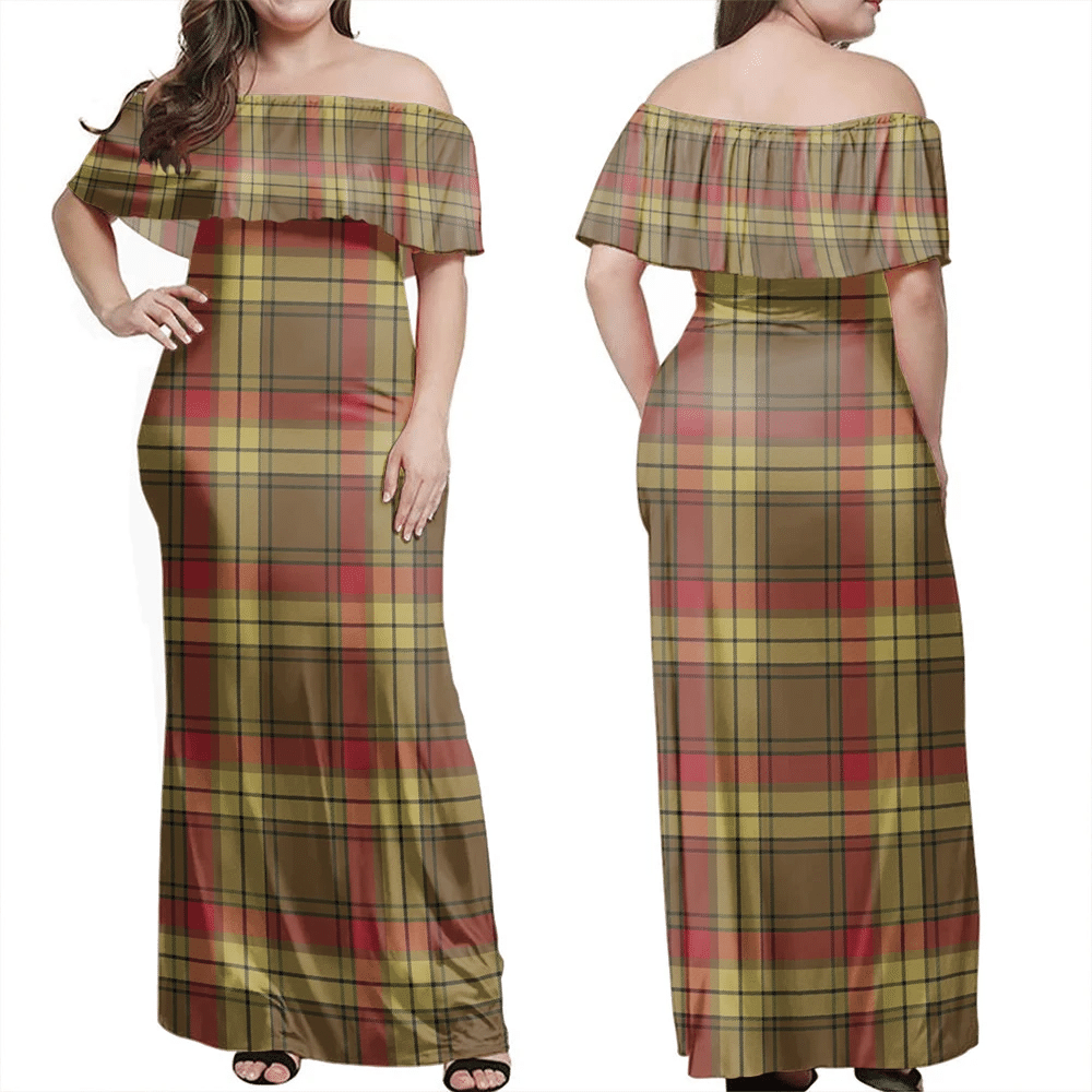 Clan MacMillan Old Weathered Tartan Hawaii Dress AX77 Clan MacMillan Tartan Hawaii Dress
