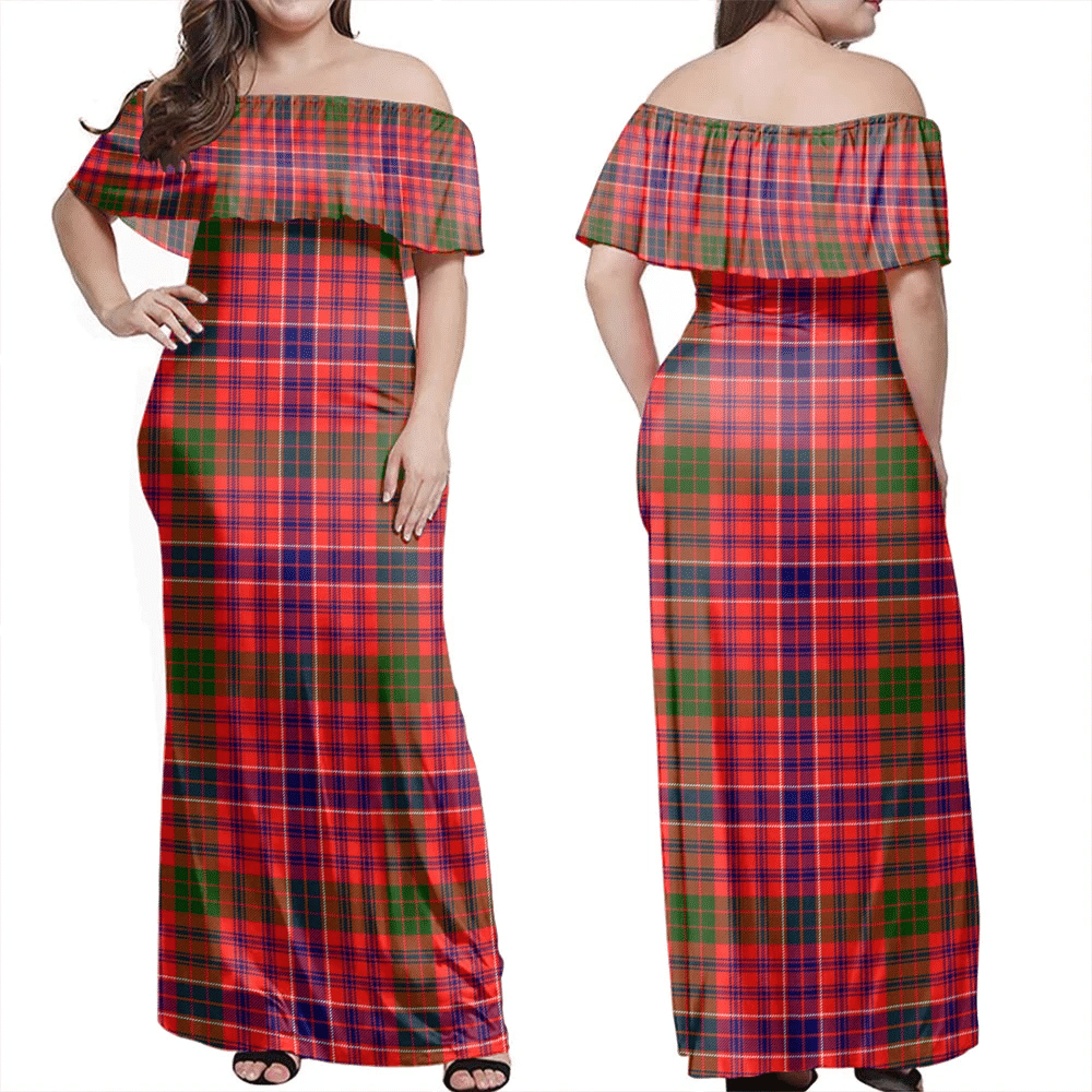 Clan MacRae Modern Tartan Hawaii Dress JY44 Clan MacRae Tartan Hawaii Dress