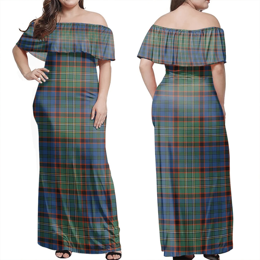 Clan Nicolson Hunting Ancient Tartan Hawaii Dress JX16 Clan Nicolson Tartan Hawaii Dress
