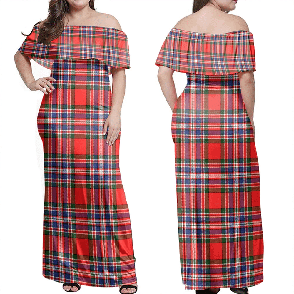 Clan MacFarlane Modern Tartan Hawaii Dress KC23 Clan MacFarlane Tartan Hawaii Dress