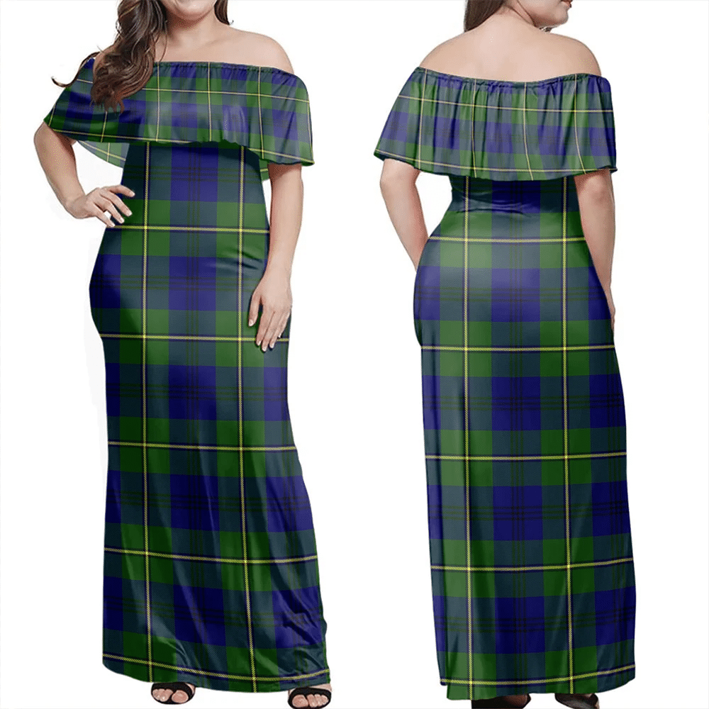 Clan Johnston Modern Tartan Hawaii Dress JB46 Clan Johnston Tartan Hawaii Dress