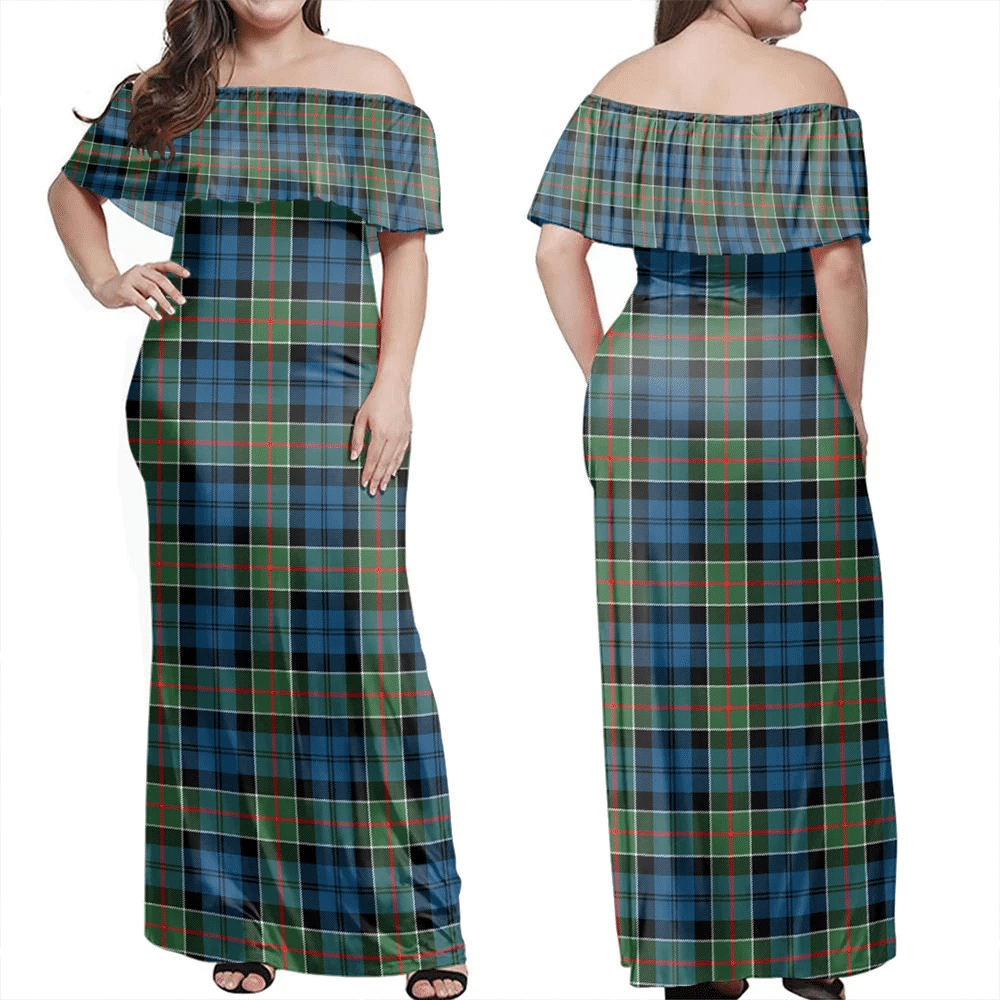 Clan Colquhoun Ancient Tartan Hawaii Dress ZE94 Clan Colquhoun Tartan Hawaii Dress