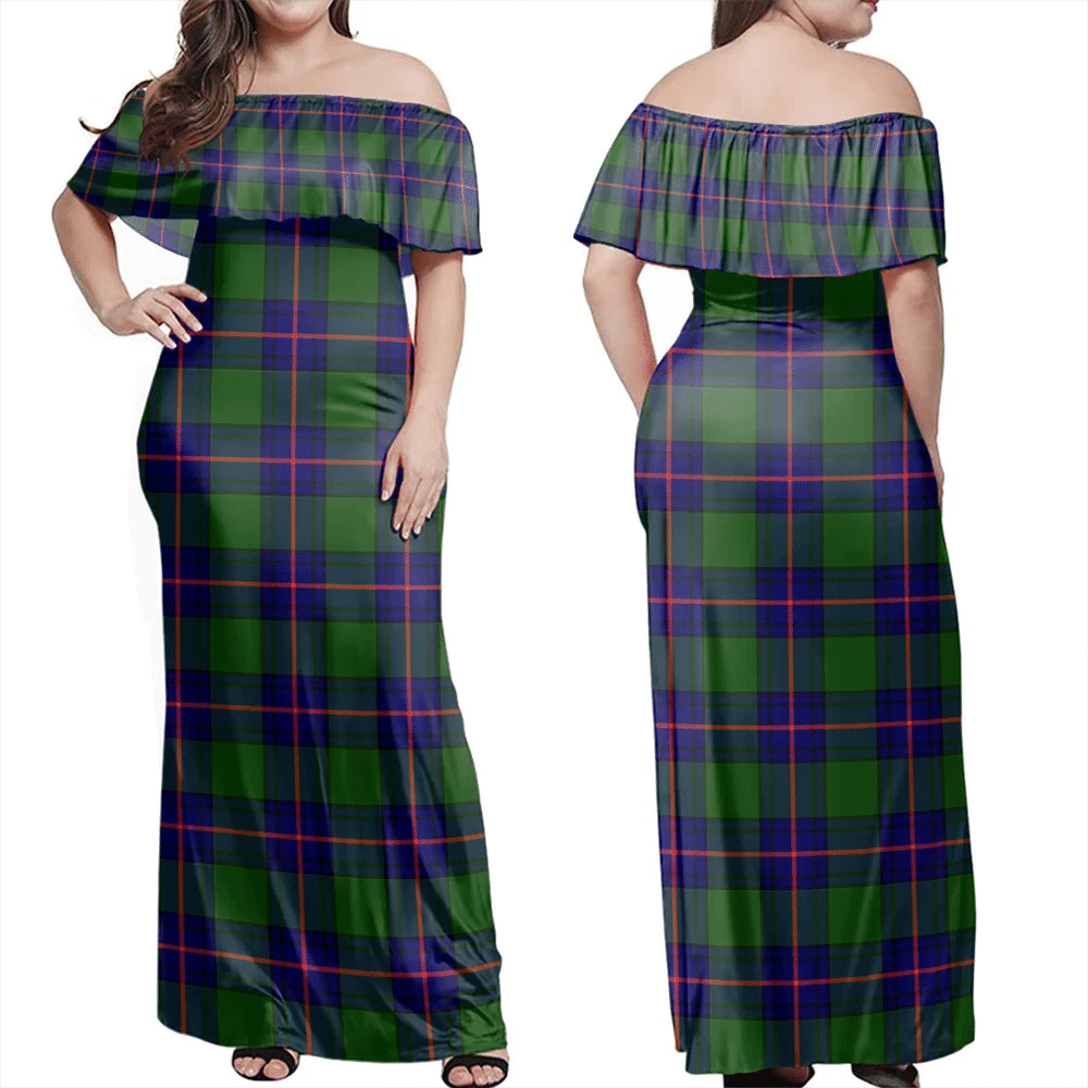 Clan Shaw Modern Tartan Hawaii Dress AT22 Clan Shaw Tartan Hawaii Dress