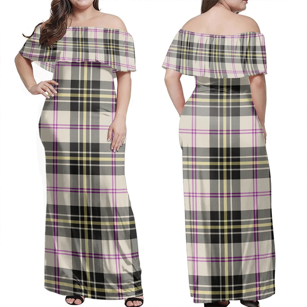 Clan MacPherson Dress Ancient Tartan Hawaii Dress JS69 Clan MacPherson Tartan Hawaii Dress