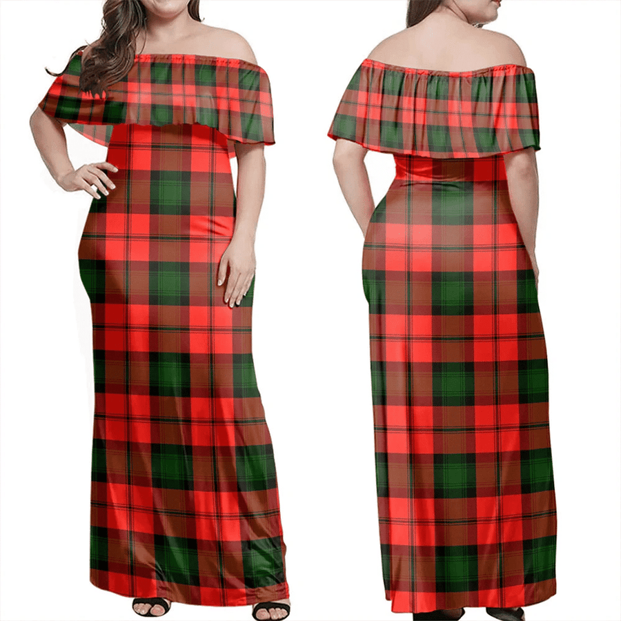 Clan Kerr Modern Tartan Hawaii Dress VB47 Clan Kerr Tartan Hawaii Dress