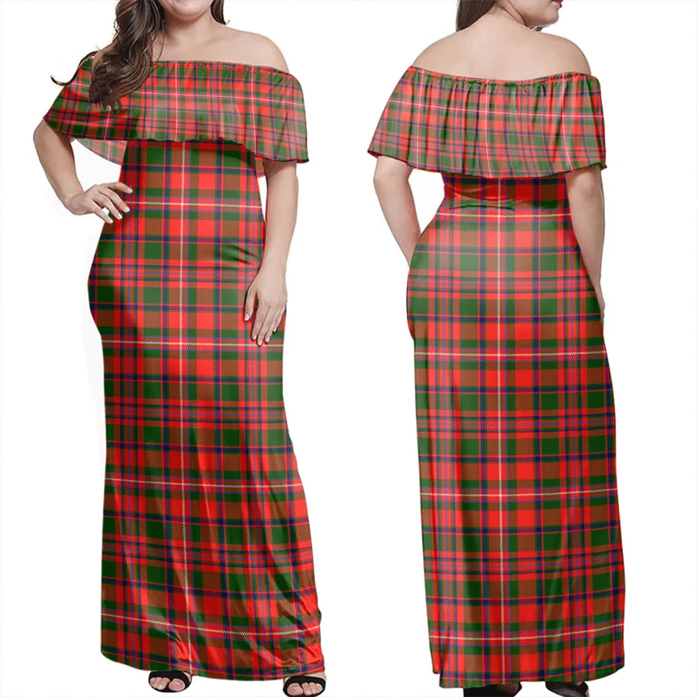 Clan MacKinnon Modern Tartan Hawaii Dress FS63 Clan MacKinnon Tartan Hawaii Dress