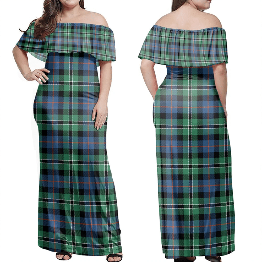 Clan Rose Hunting Ancient Tartan Hawaii Dress PZ60 Clan Rose Tartan Hawaii Dress