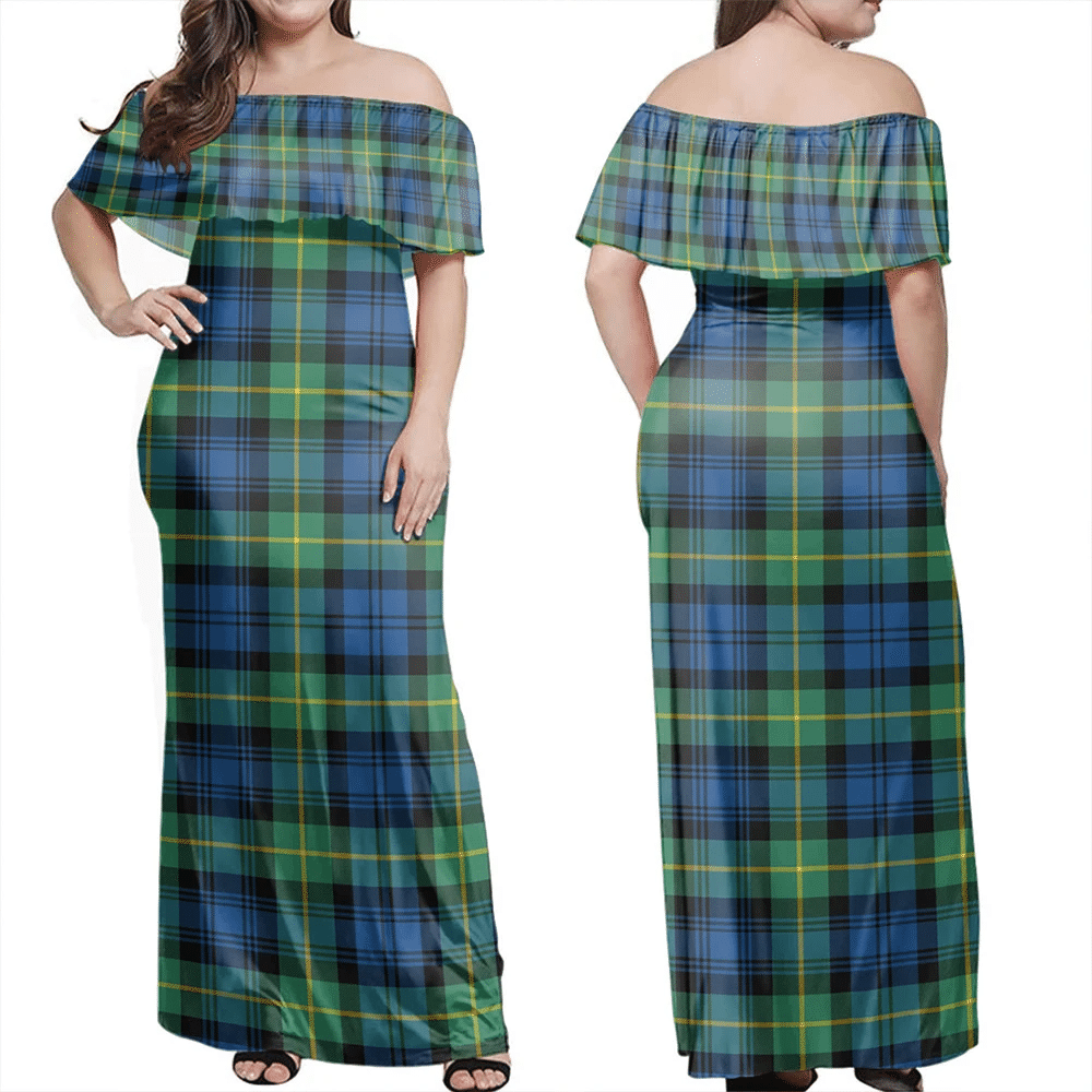 Clan Gordon Ancient Tartan Hawaii Dress WF74 Clan Gordon Tartan Hawaii Dress