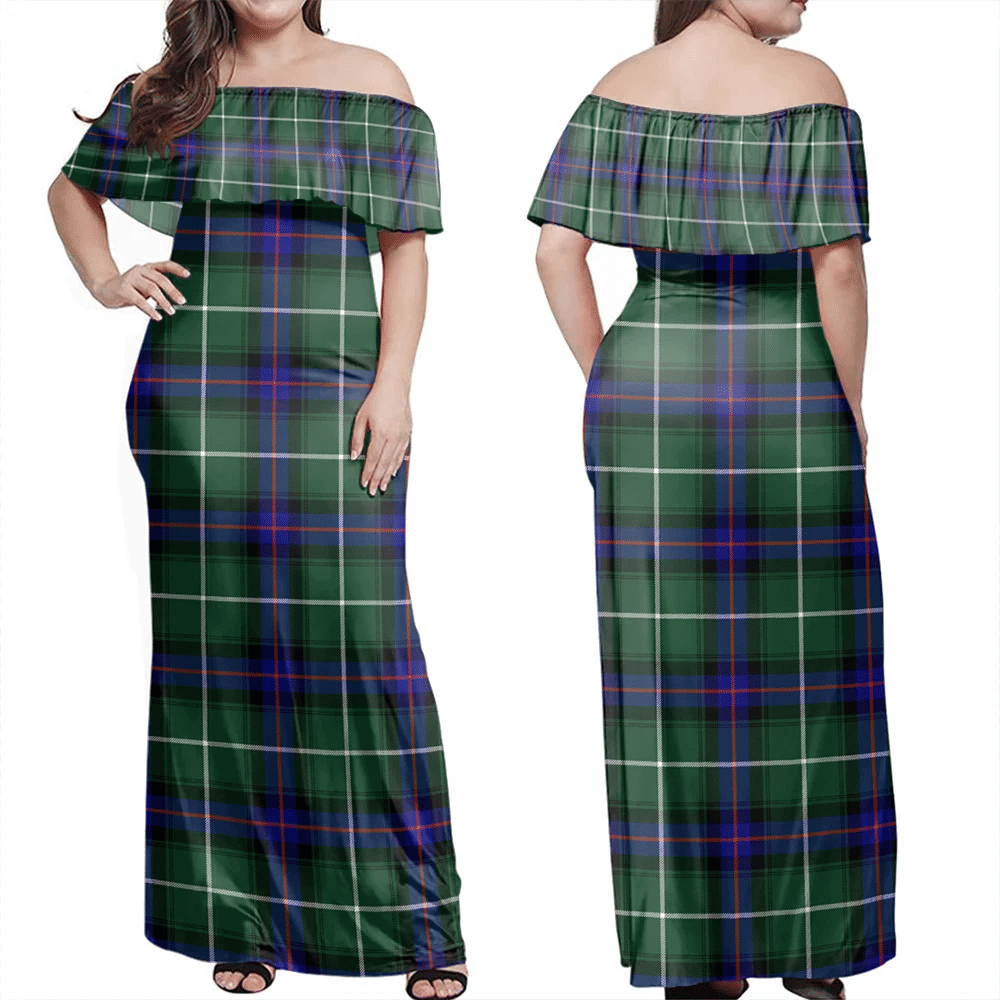 Clan MacDonald Of The Isles Hunting Modern Tartan Hawaii Dress KU74 Clan MacDonald Tartan Hawaii Dress