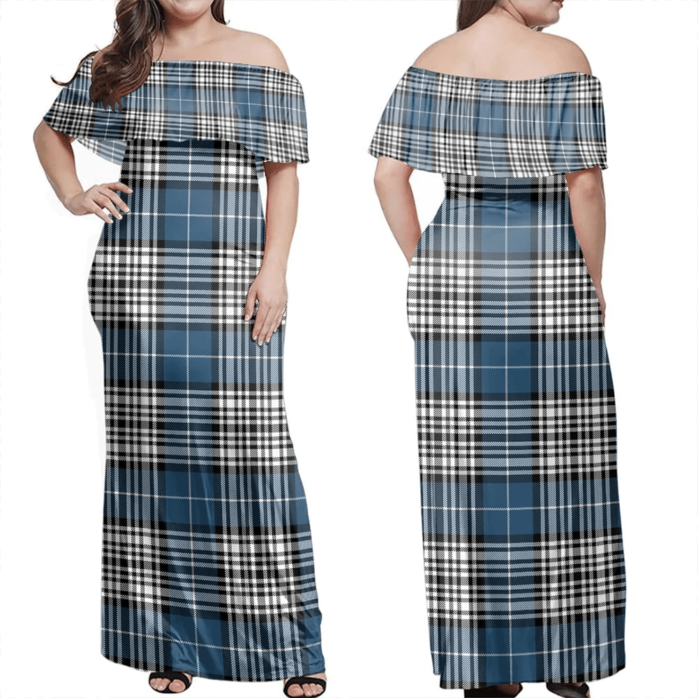 Clan Napier Modern Tartan Hawaii Dress MO60 Clan Napier Tartan Hawaii Dress