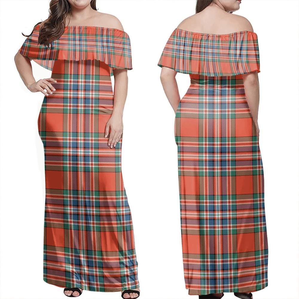 Clan MacFarlane Ancient Tartan Hawaii Dress BE97 Clan MacFarlane Tartan Hawaii Dress