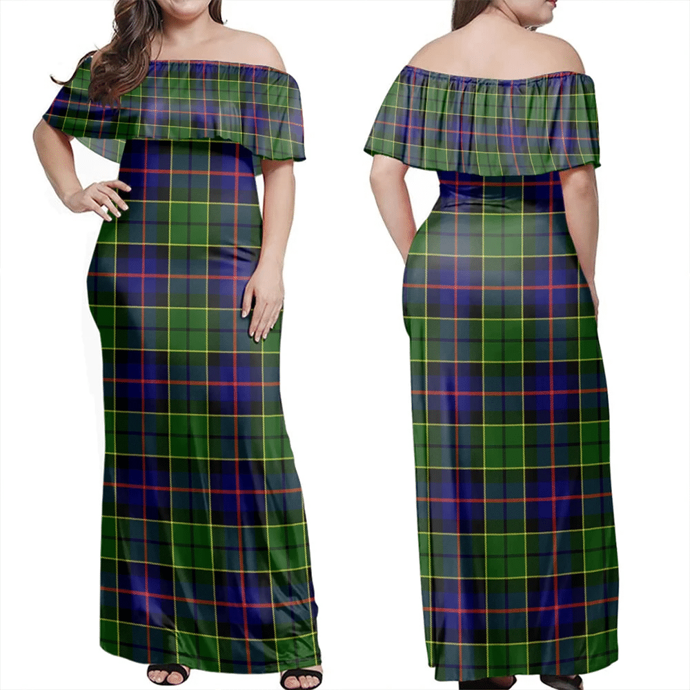 Clan Forsyth Modern Tartan Hawaii Dress SO71 Clan Forsyth Tartan Hawaii Dress