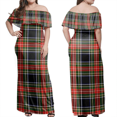 Clan Stewart Black Tartan Hawaii Dress NQ16 Clan Stewart Tartan Hawaii Dress