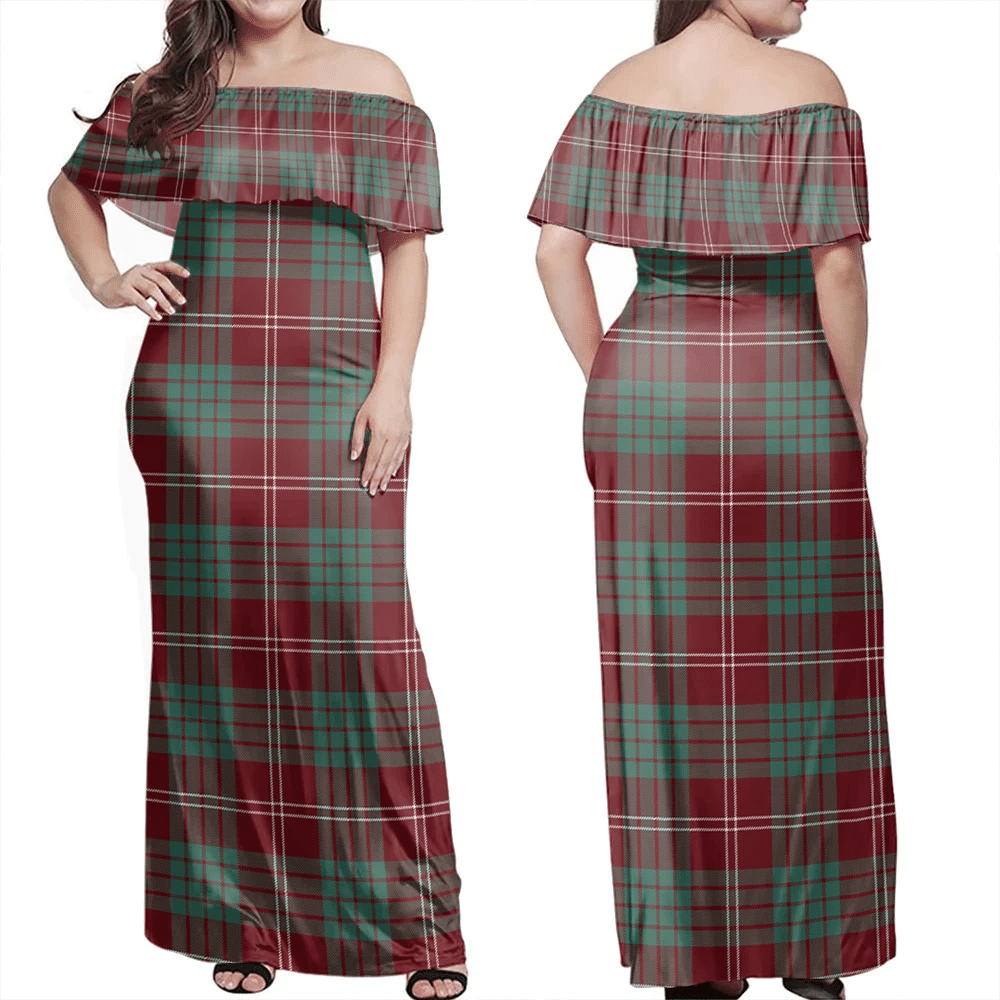 Clan Crawford Modern Tartan Hawaii Dress CO16 Clan Crawford Tartan Hawaii Dress