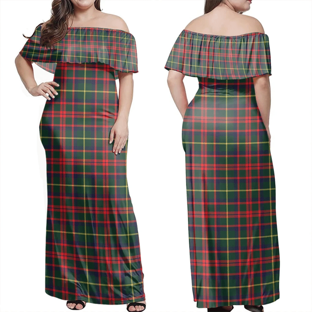 Clan MacKintosh Hunting Modern Tartan Hawaii Dress FG38 Clan MacKintosh / MacIntosh Tartan Hawaii Dress