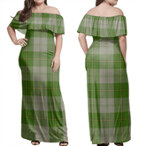 Clan Cunningham Dress Green Dancers Tartan Hawaii Dress DN49 Clan Cunningham Tartan Hawaii Dress