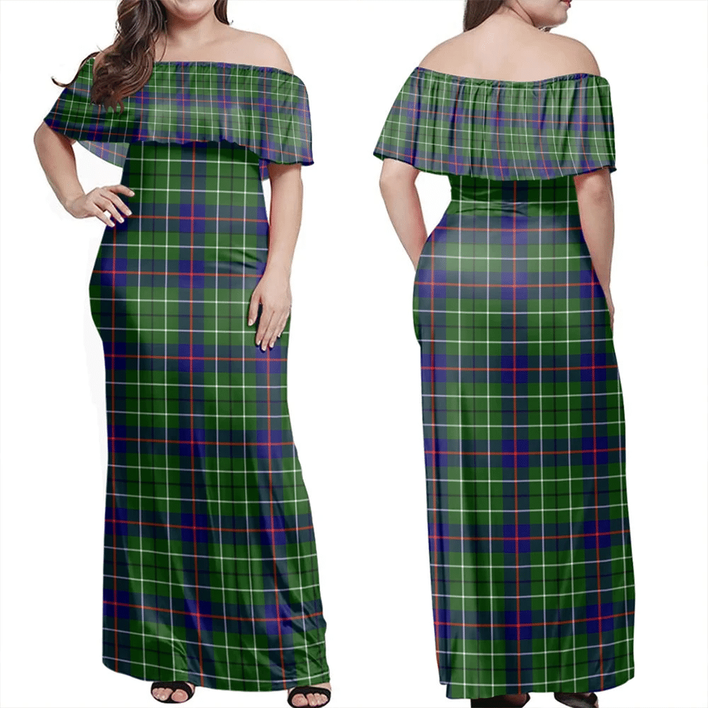 Clan Duncan Modern Tartan Hawaii Dress VY63 Clan Duncan Tartan Hawaii Dress