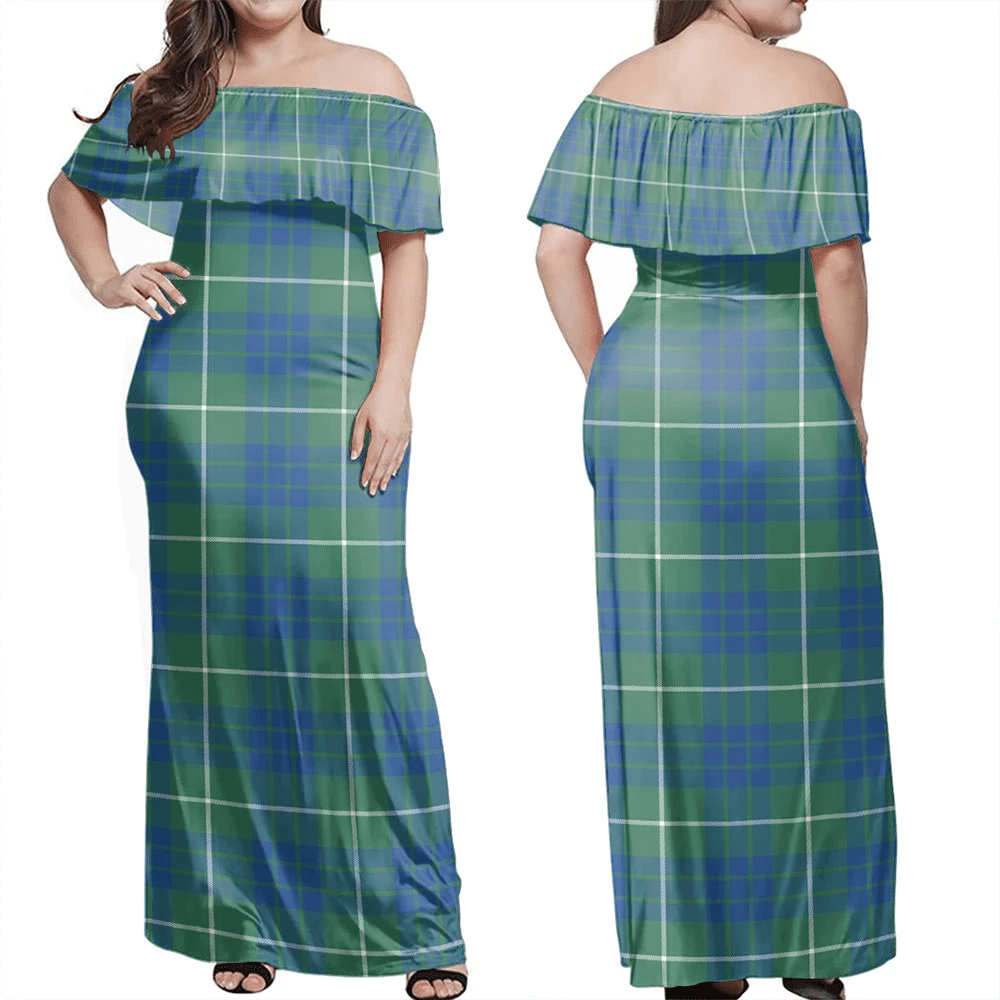 Clan Hamilton Hunting Ancient Tartan Hawaii Dress JF48 Clan Hamilton Tartan Hawaii Dress