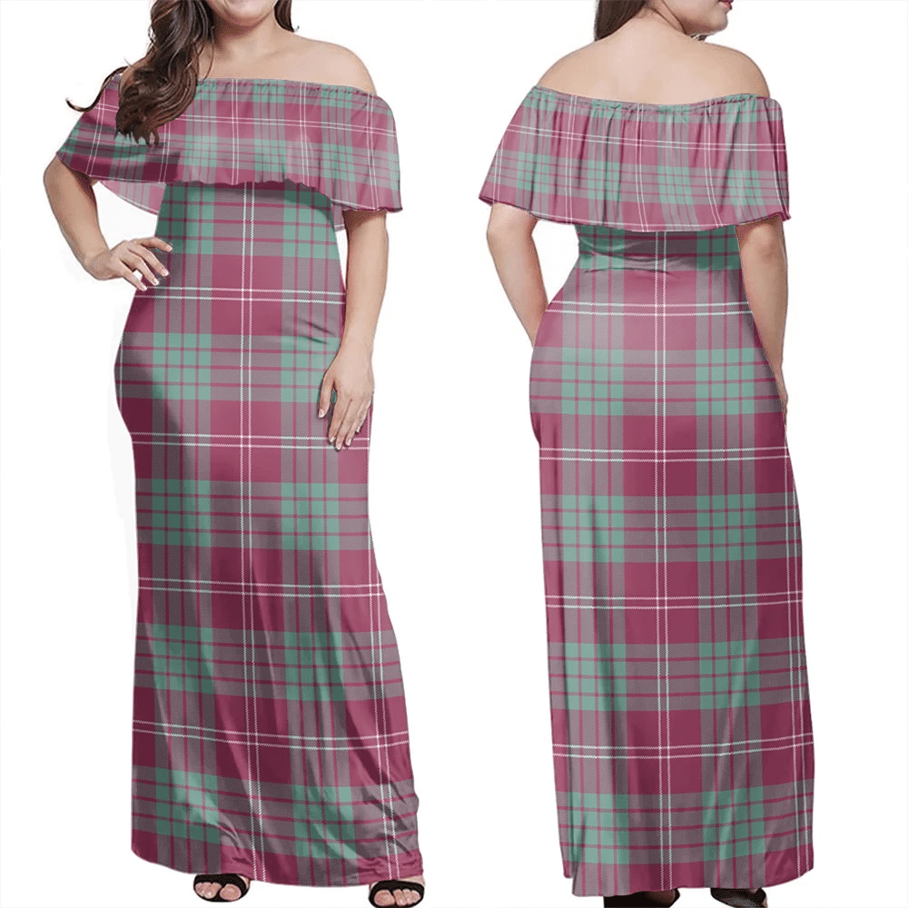 Clan Crawford Ancient Tartan Hawaii Dress BV68 Clan Crawford Tartan Hawaii Dress