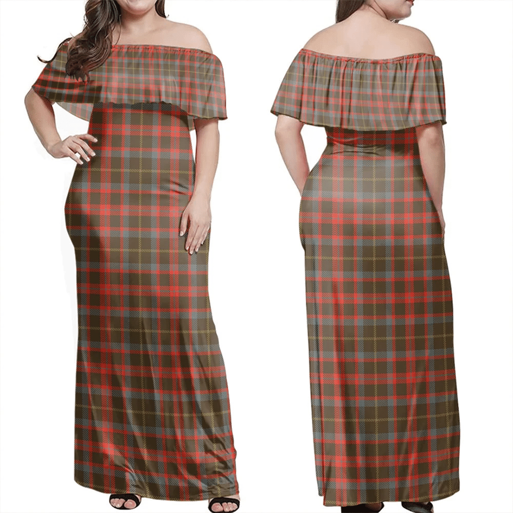 Clan MacKintosh Hunting Weathered Tartan Hawaii Dress IM84 Clan MacKintosh / MacIntosh Tartan Hawaii Dress