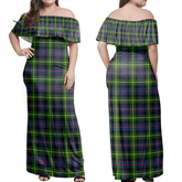 Clan Farquharson Modern Tartan Hawaii Dress EC21 Clan Farquharson Tartan Hawaii Dress