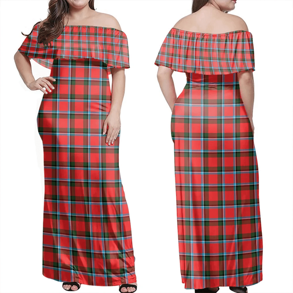 Clan Sinclair Modern Tartan Hawaii Dress OJ38 Clan Sinclair Tartan Hawaii Dress