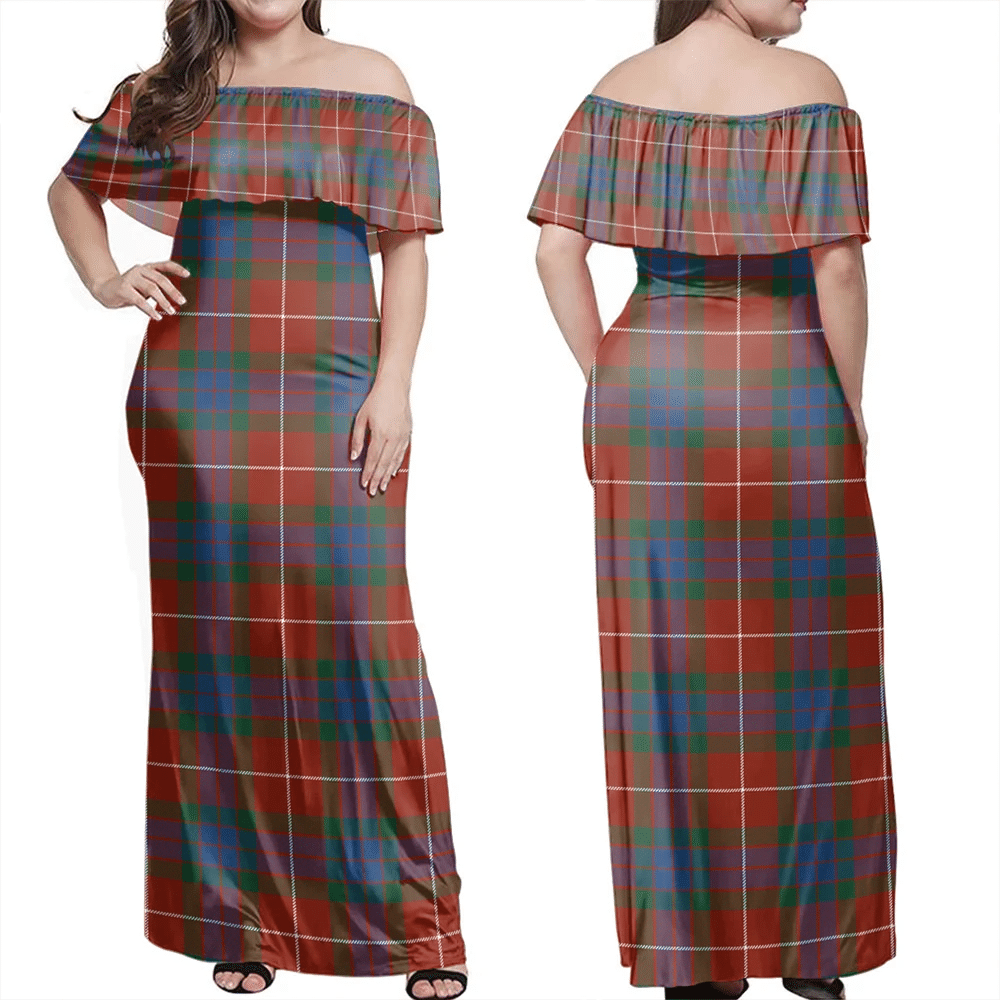 Clan Fraser Ancient Tartan Hawaii Dress CA28 Clan Fraser Tartan Hawaii Dress