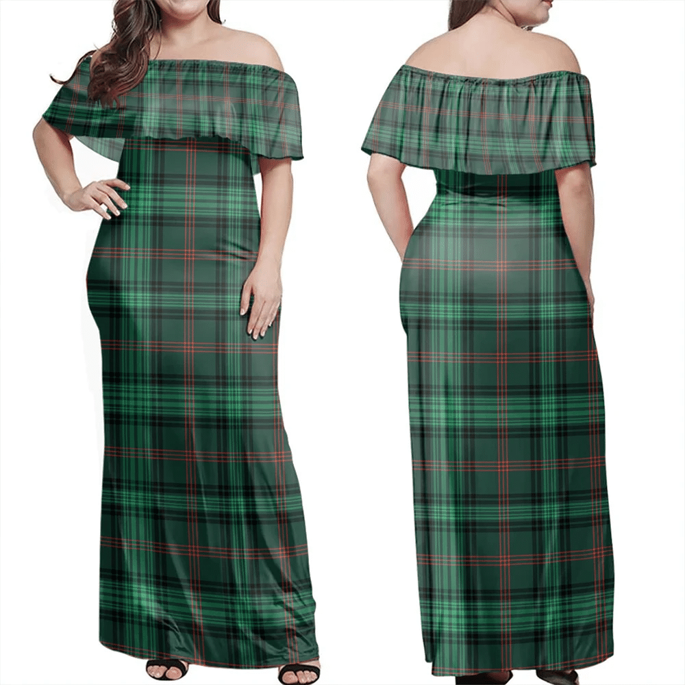Clan Ross Hunting Modern Tartan Hawaii Dress OO71 Clan Ross Tartan Hawaii Dress
