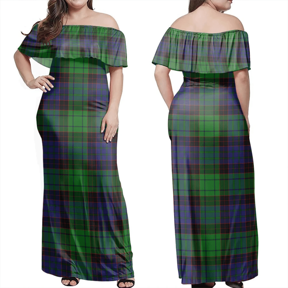 Clan Stewart Old Modern Tartan Hawaii Dress AF72 Clan Stewart Tartan Hawaii Dress