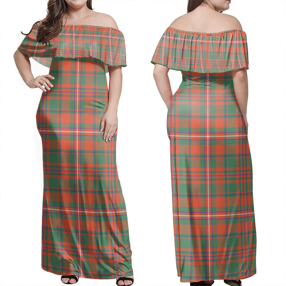 Clan MacKinnon Ancient Tartan Hawaii Dress CE33 Clan MacKinnon Tartan Hawaii Dress
