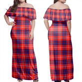 Clan Hamilton Modern Tartan Hawaii Dress WM49 Clan Hamilton Tartan Hawaii Dress