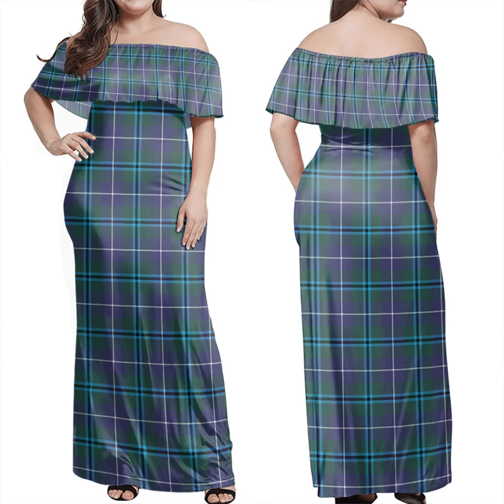 Clan Douglas Modern Tartan Hawaii Dress DD93 Clan Douglas Tartan Hawaii Dress