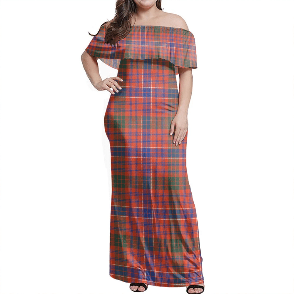 Clan MacRae Ancient Tartan Hawaii Dress DC48 Clan MacRae Tartan Hawaii Dress