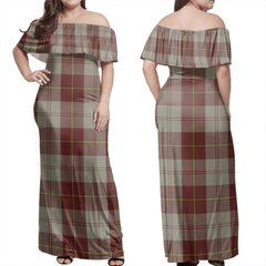 Clan Cunningham Burgundy Dancers Tartan Hawaii Dress DT89 Clan Cunningham Tartan Hawaii Dress