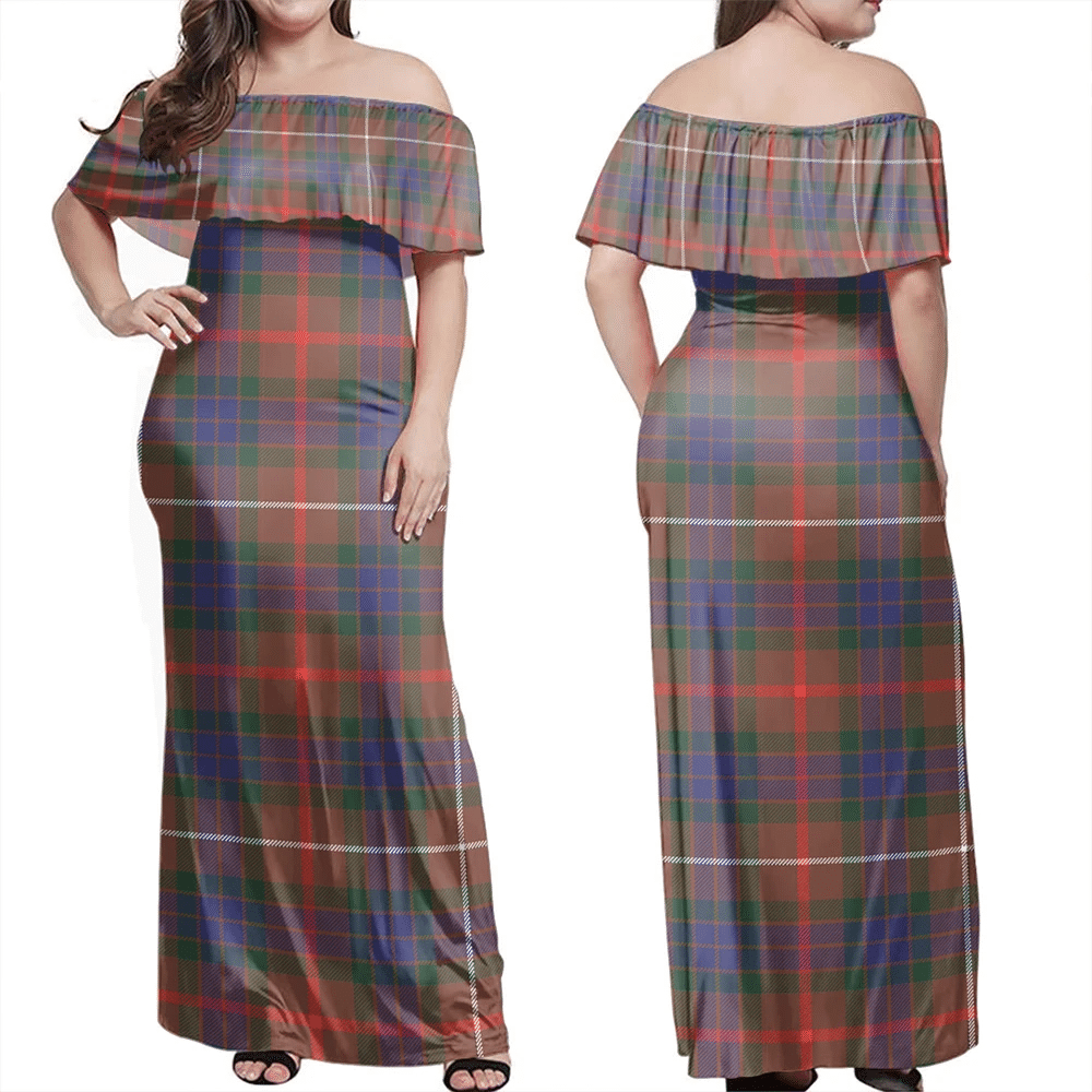 Clan Fraser Hunting Modern Tartan Hawaii Dress CF38 Clan Fraser Tartan Hawaii Dress