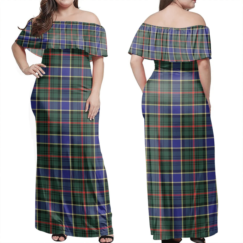 Clan Ogilvie Hunting Modern Tartan Hawaii Dress AJ55 Clan Ogilvie Tartan Hawaii Dress