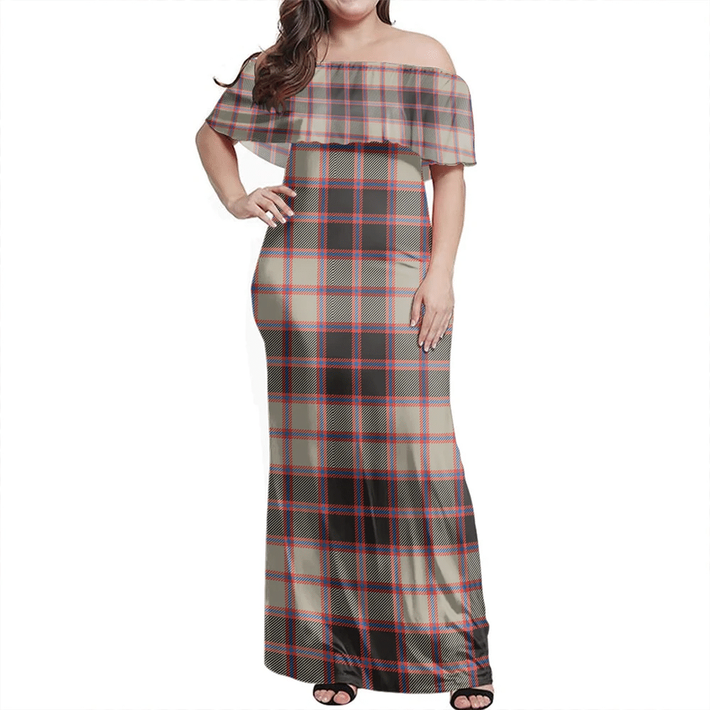 Clan MacPherson Hunting Ancient Tartan Hawaii Dress GY67 Clan MacPherson Tartan Hawaii Dress
