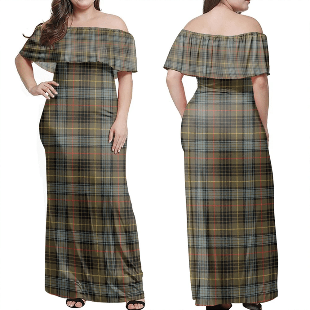 Clan Stewart Hunting Weathered Tartan Hawaii Dress BP33 Clan Stewart Tartan Hawaii Dress
