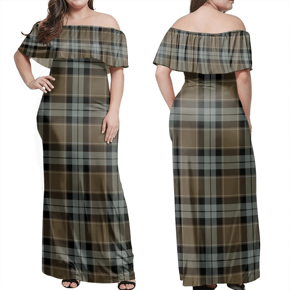 Clan Graham Of Menteith Weathered Tartan Hawaii Dress EM47 Clan Graham Tartan Hawaii Dress