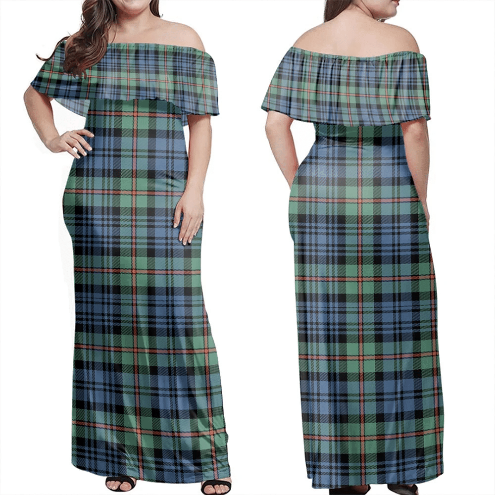 Clan MacKinlay Ancient Tartan Hawaii Dress DR87 Clan Mackinlay Tartan Hawaii Dress