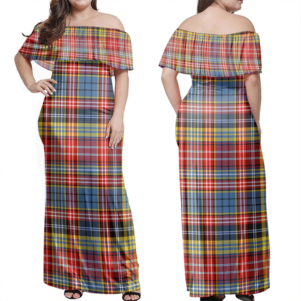Clan Ogilvie Of Airlie Ancient Tartan Hawaii Dress IW19 Clan Ogilvie Tartan Hawaii Dress