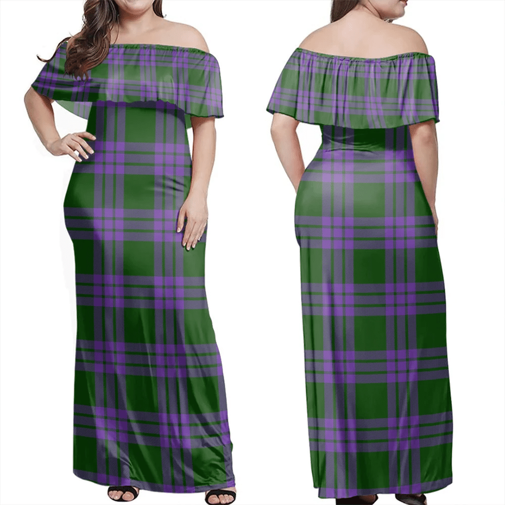 Clan Elphinstone Tartan Hawaii Dress PW27 Clan Elphinstone Tartan Hawaii Dress
